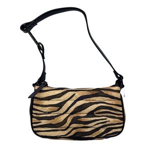 STITCH FIX Campsite quilted leopard print shoulder bag with detail on strap